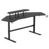 Techni Sport Gaming Desk With Shelves & Accessory Holder, Black In Black