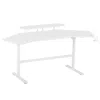 Techni Sport Gaming Desk With Shelves & Accessory Holder, White In White