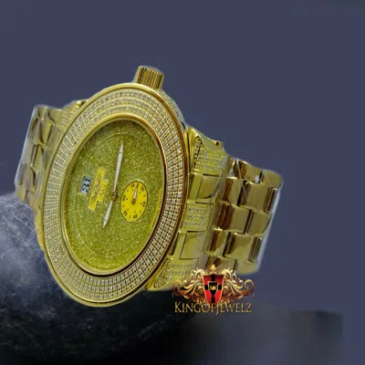 Pre-owned Techno Grill Real Diamond Dial 2.56 Ctw Men's  Watch Joe Rodeo Crushed Illusion In H - I