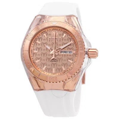 Technomarine Boy Cruise Monogram Rose Dial Boys Watch 115001 In Gold