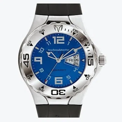 Pre-owned Technomarine Condition  "tm Day-date" Tmd01 Blue Watch Rarehard To Find