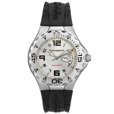 Pre-owned Technomarine Condition  "tm Day-date" Tmd05 Silver Rare Hard To Find