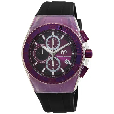 Technomarine Cruise Chronograph Quartz Men's Watch Tm-121212 In Black / Purple