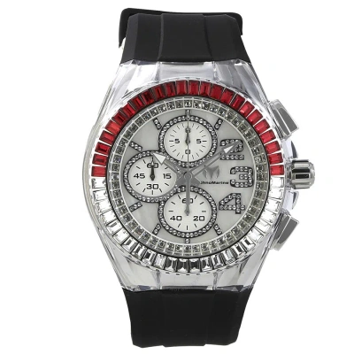 Technomarine Cruise Chronograph Quartz Mother Of Pearl Dial Men's Watch Tm-121025 In Black