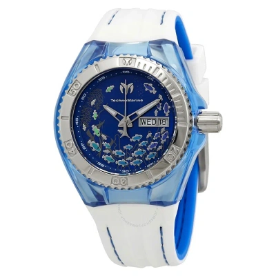 Technomarine Cruise Dream Blue Mother Of Pearl Dial White Silicone Ladies Watch 115116