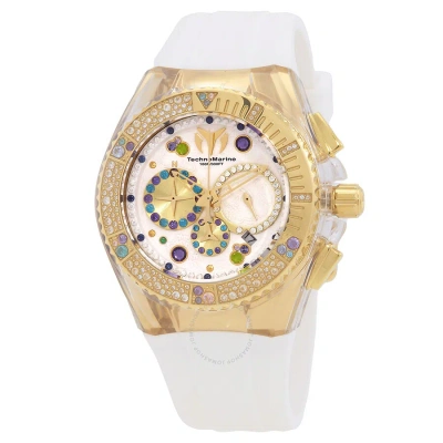 Technomarine Cruise Gmt Quartz Crystal White Dial Unisex Watch Tm-121004