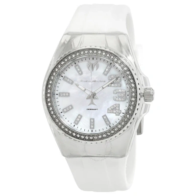 Technomarine Cruise Quartz White Mother Of Pearl Dial Ladies Watch Tm-121254 In Mother Of Pearl / Silver / White