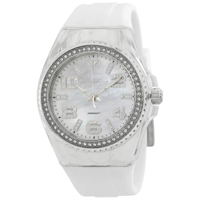 Technomarine Cruise Quartz White Mother Of Pearl Dial Ladies Watch Tm-121260 In Mother Of Pearl / White