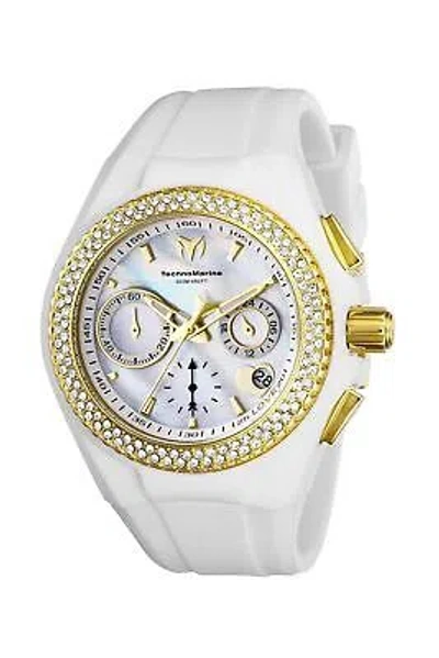 Pre-owned Technomarine Lady Cruise Valentine Quartz Watch, White, Tm-117046