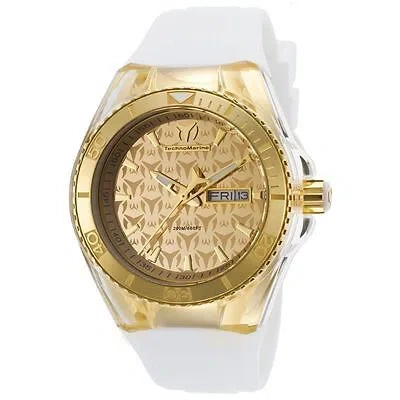 Pre-owned Technomarine Lady's  Monogram 115061 Yellow Gold + Extra Band And Cover