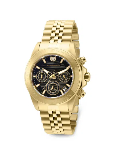 Technomarine Manta Ray Chronograph 38mm Watch In Gold