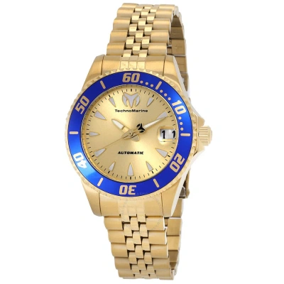 Technomarine Manta Sea Automatic Gold Dial Ladies Watch Tm-219063