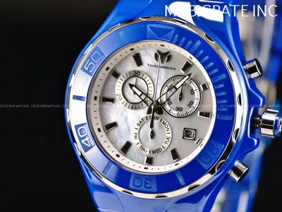 Pre-owned Technomarine Men's 45mm Sapphire Cruise Chrono Ceramic & Stainless Steel Watch