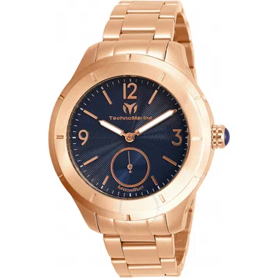 Technomarine Moonsun Quartz Blue Dial Men's Watch Tm-818003 In Gold