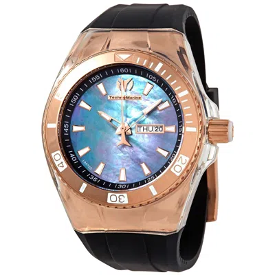 Technomarine Quartz Blue Dial Men's Watch Tm-115376 In Black