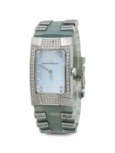 Pre-owned Technomarine Sport Dxsl Diamond 36mm Watch In Blue