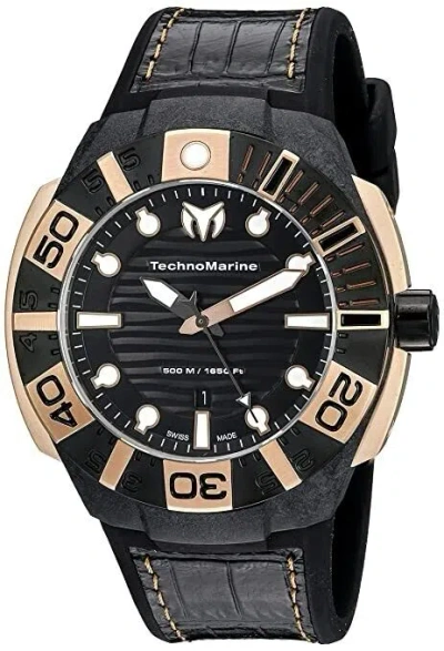 Pre-owned Technomarine Watch Black Tm-514002 Brand As Seen In Pictures