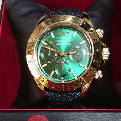 Pre-owned Technos Japan Only  Chronograph Okayama Denim Collaboration Watch