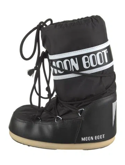 Pre-owned Tecnica Nylon Graphic Print Snow Boots In Black