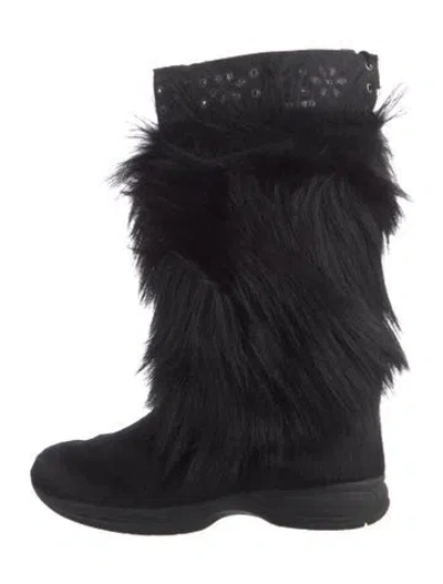 Pre-owned Tecnica Ponyhair Boots In Black