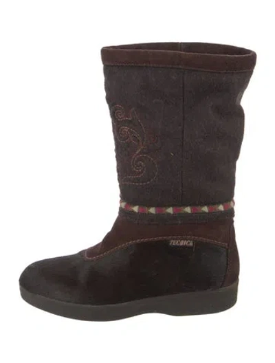 Pre-owned Tecnica Ponyhair Boots In Brown