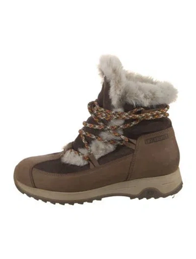 Pre-owned Tecnica Suede Snow Boots In Brown