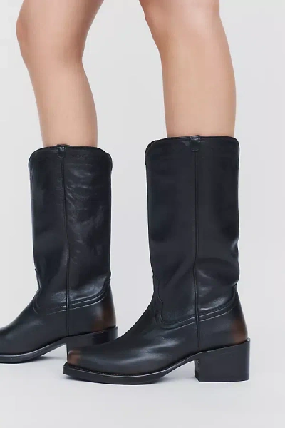 Tecovas Charlie Tall Moto Boots In Black