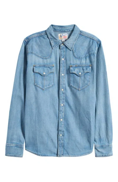 Tecovas Denim Snap-up Shirt In Blue