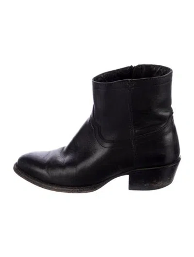 Pre-owned Tecovas Leather Boots In Black