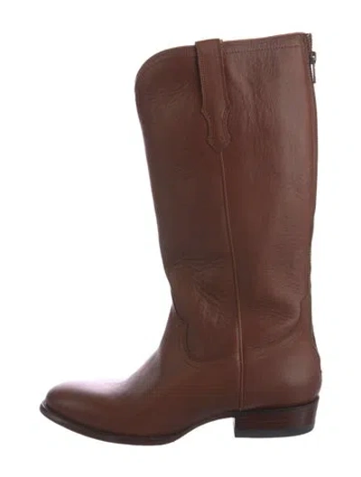 Pre-owned Tecovas Leather Western Boots In Brown