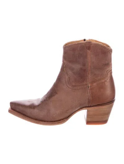 Pre-owned Tecovas Leather Western Boots In Brown