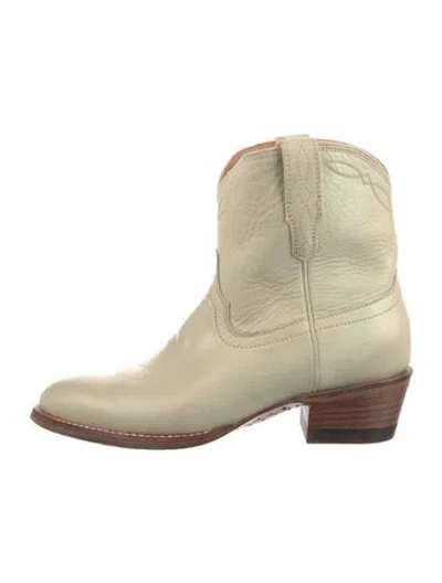 Pre-owned Tecovas Leather Western Boots In Neutral