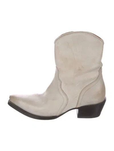 Pre-owned Tecovas Leather Western Boots In Neutrals