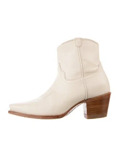 Pre-owned Tecovas Leather Western Boots In Neutrals
