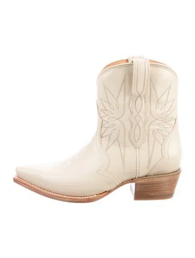 Pre-owned Tecovas Leather Western Boots In Neutrals