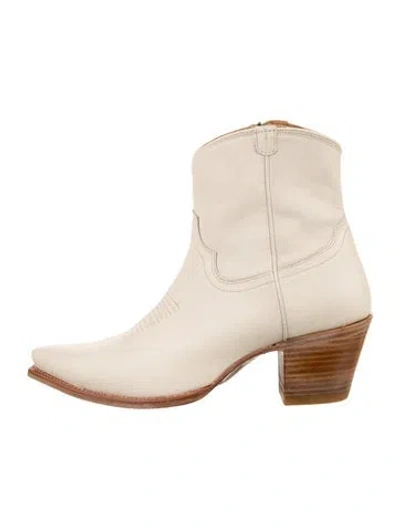 Pre-owned Tecovas Leather Western Boots In Neutrals