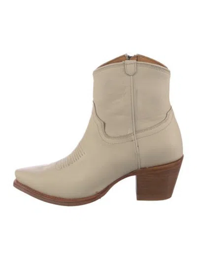 Pre-owned Tecovas Leather Western Boots In Neutrals