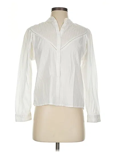 Pre-owned Tecovas Long Sleeve Blouse In Ivory