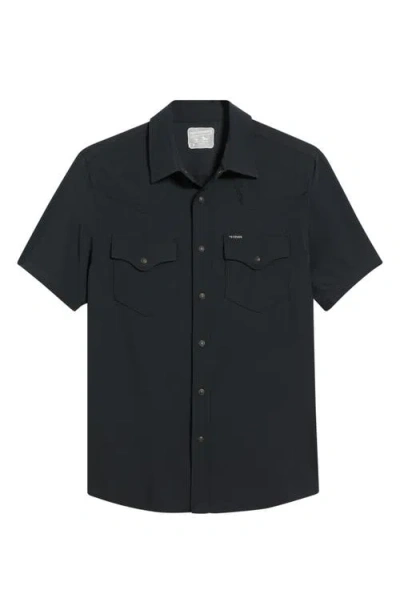 Tecovas Performance Western Short Sleeve Button-up Shirt In Black