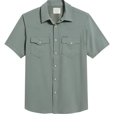 Tecovas Performance Western Short Sleeve Button-up Shirt In Green