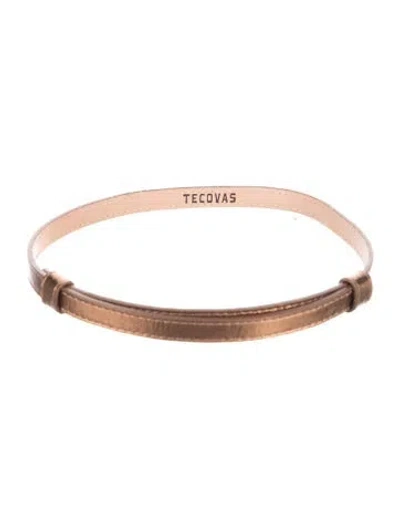Pre-owned Tecovas Skinny Leather Waist Belt In Brown
