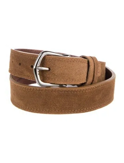 Pre-owned Tecovas Suede Belt In Brown