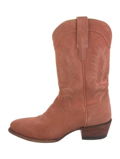 Pre-owned Tecovas Suede Western Boots In Multi