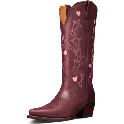 Tecovas The Annie Hearts Western Boot In Burgundy