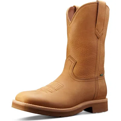 Tecovas The Rugged Square Toe Leather Western Boot In Brown