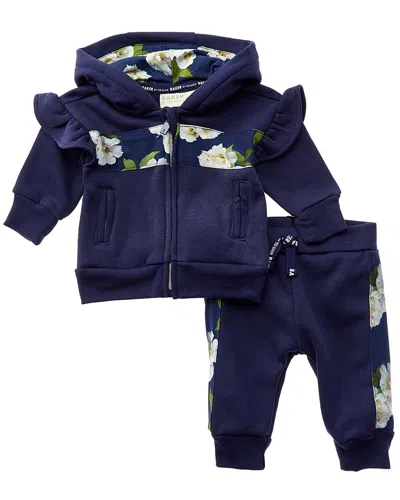Ted Baker 2pc Brushed French Terry Hoodie & Pant Set In Blue