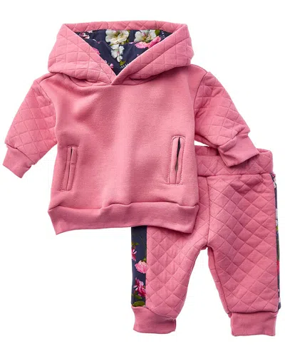 Ted Baker 2pc Brushed French Terry Hoodie & Pant Set In Red