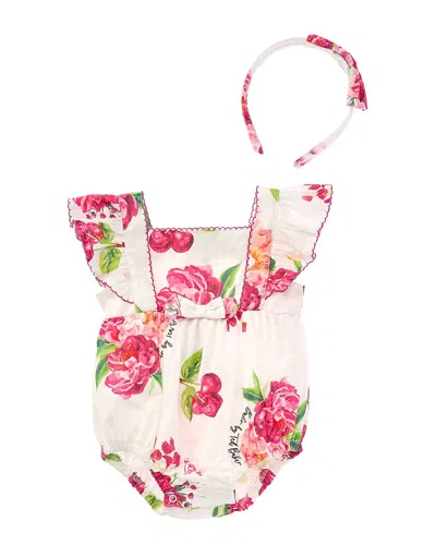 Ted Baker 2pc Romper & Headband Set In Multi