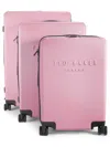 Ted Baker 3-piece Logo Hardshell Luggage Set In Pink