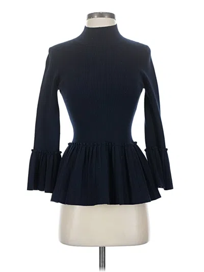 Pre-owned Ted Baker 3/4 Sleeve Blouse In Black